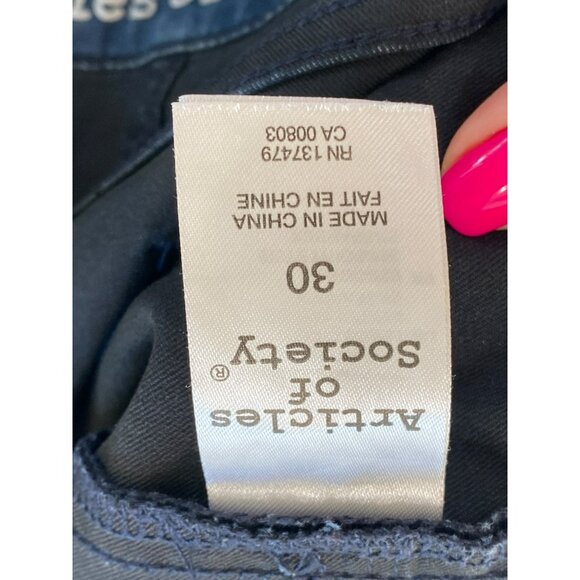 Articles of Society Sarah Skinny Jeans Size 30 Boston Coated Metallic - Picture 9 of 11